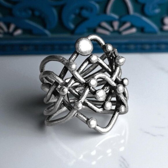 🆕️Turkish Handcrafted Adjustable Zamak Ring | Artisanal Design from Istanbul 💍 - Picture 16 of 16